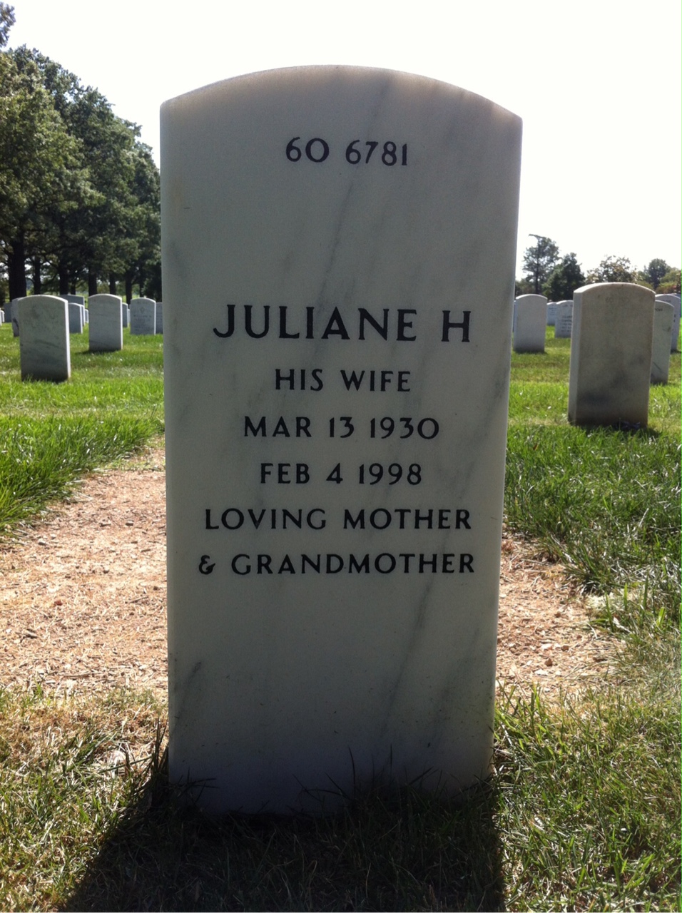 Back of headstone — Thomas Richard Downs