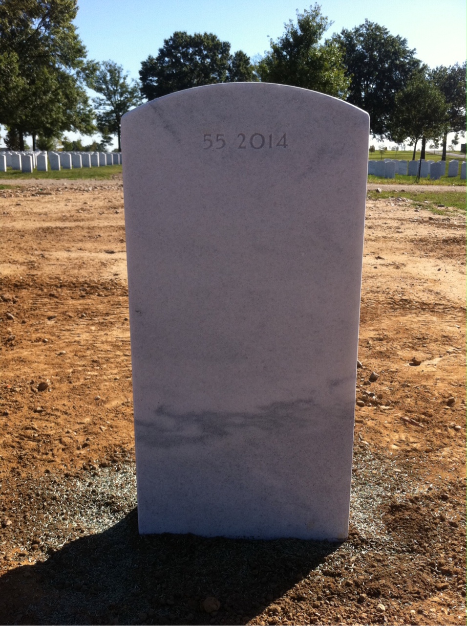 Back of headstone — Donald Ault