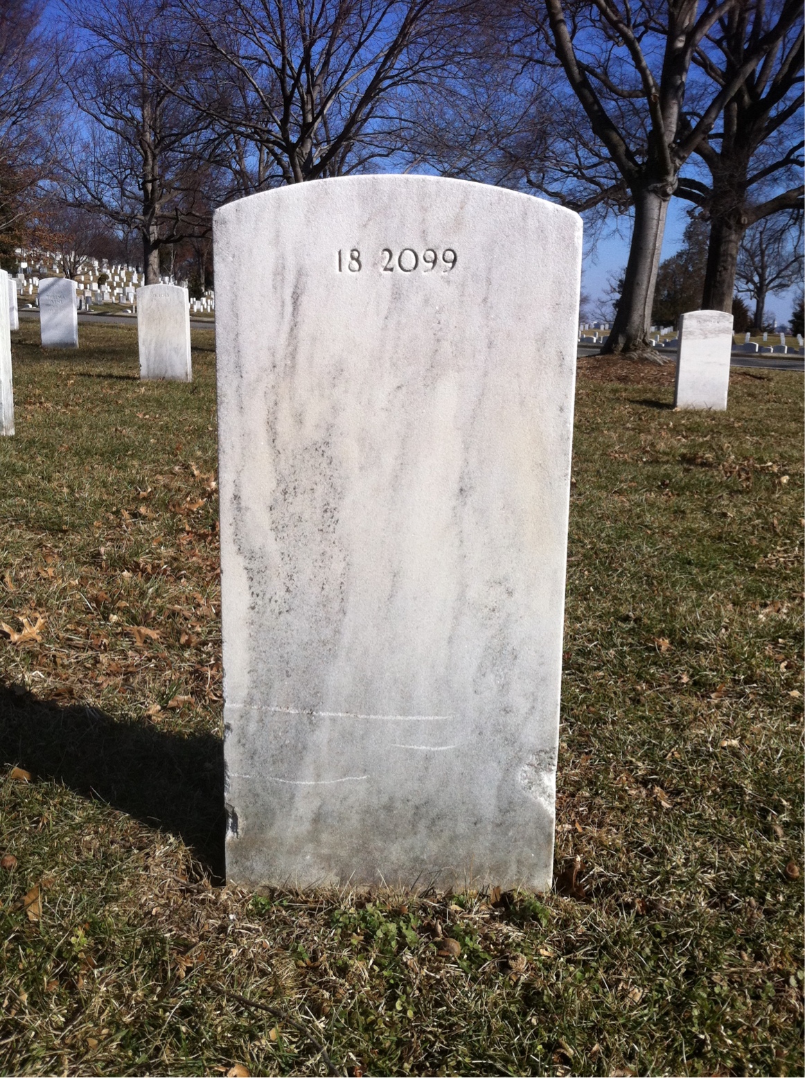 Back of headstone — Victor Andrykowski