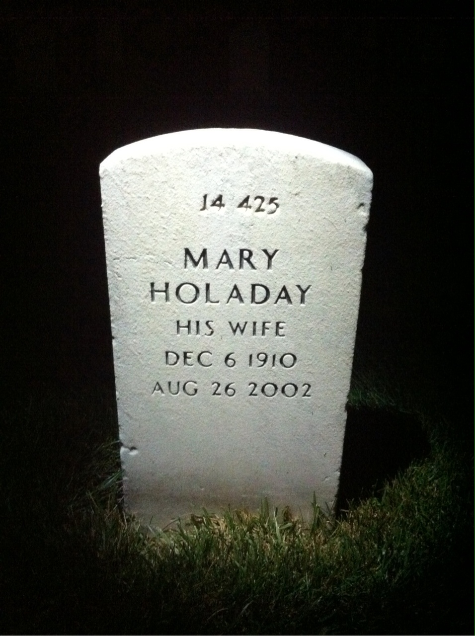 Back of headstone — Richard Murray