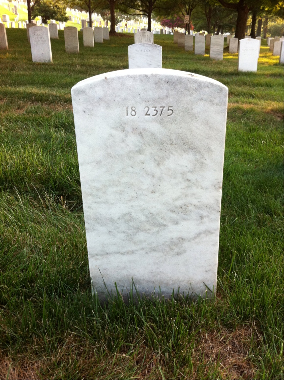Back of headstone — Lester Morgan