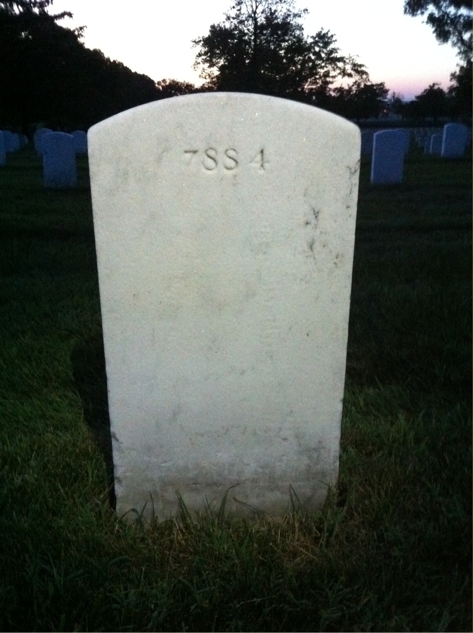 Back of headstone — John Anderson