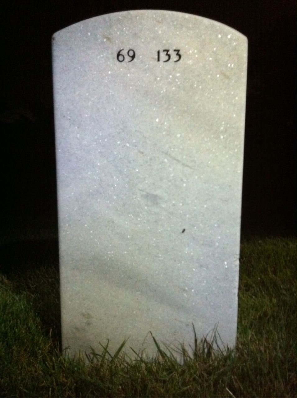 Back of headstone — Morris Ingram
