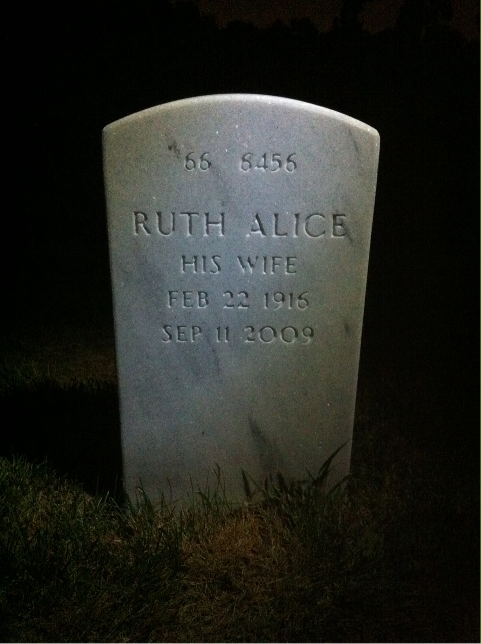 Back of headstone — Charles Hough