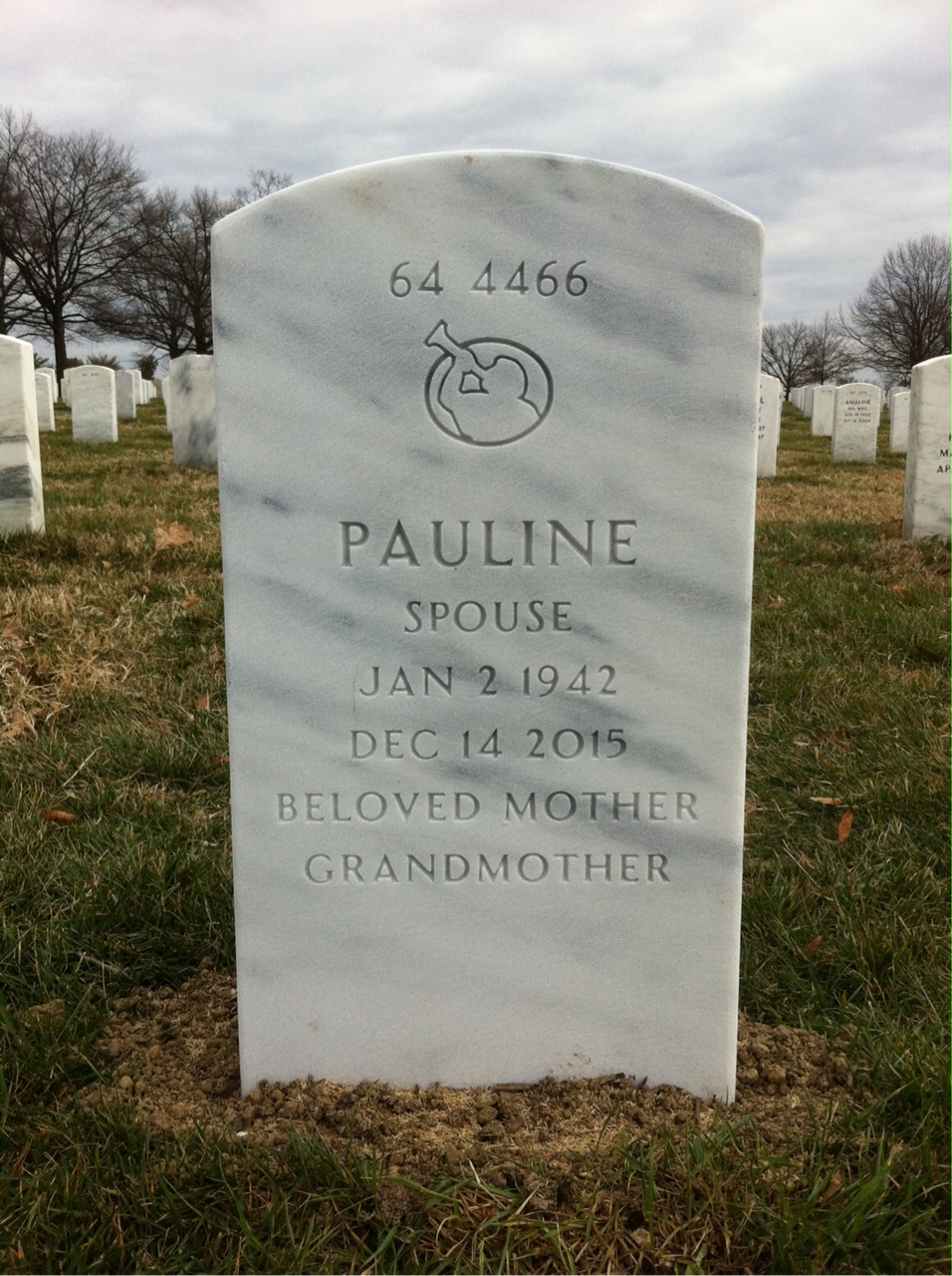 Back of headstone — George Peterson