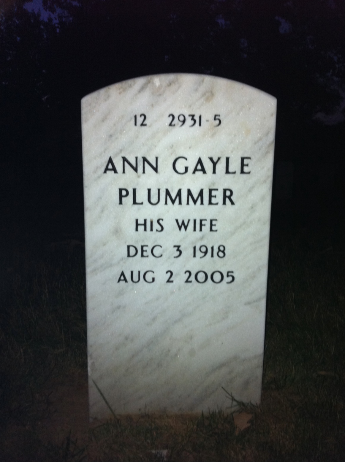 Back of headstone — Ulysses Jones
