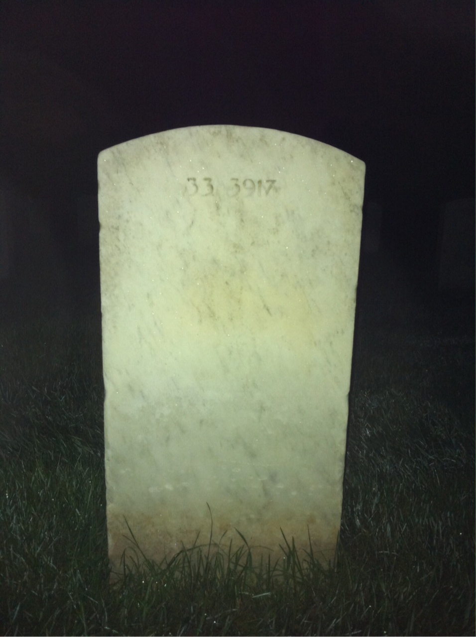 Back of headstone — Francina Biddle