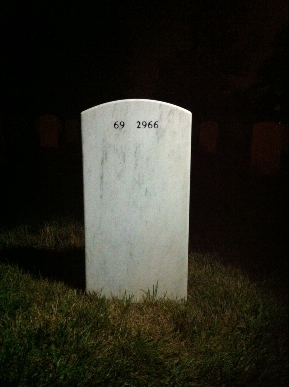 Back of headstone — John Daves