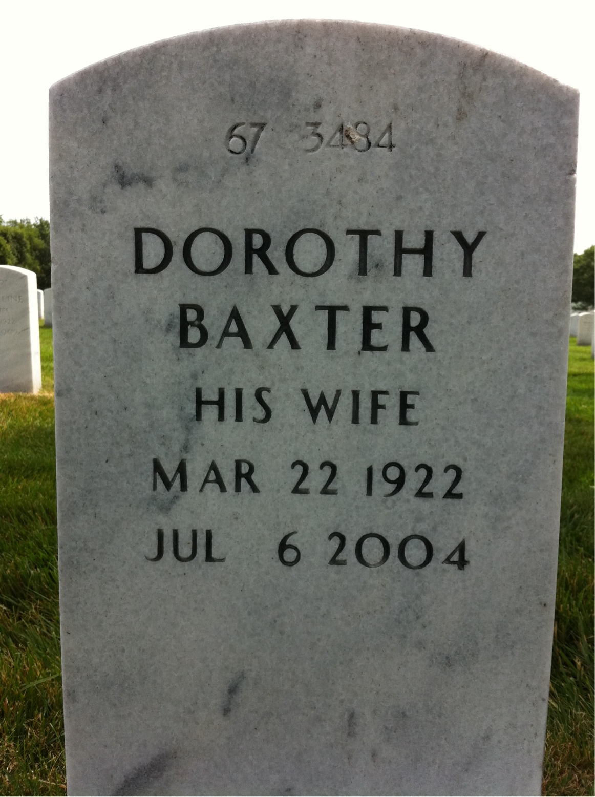 Back of headstone — Byron Reynolds