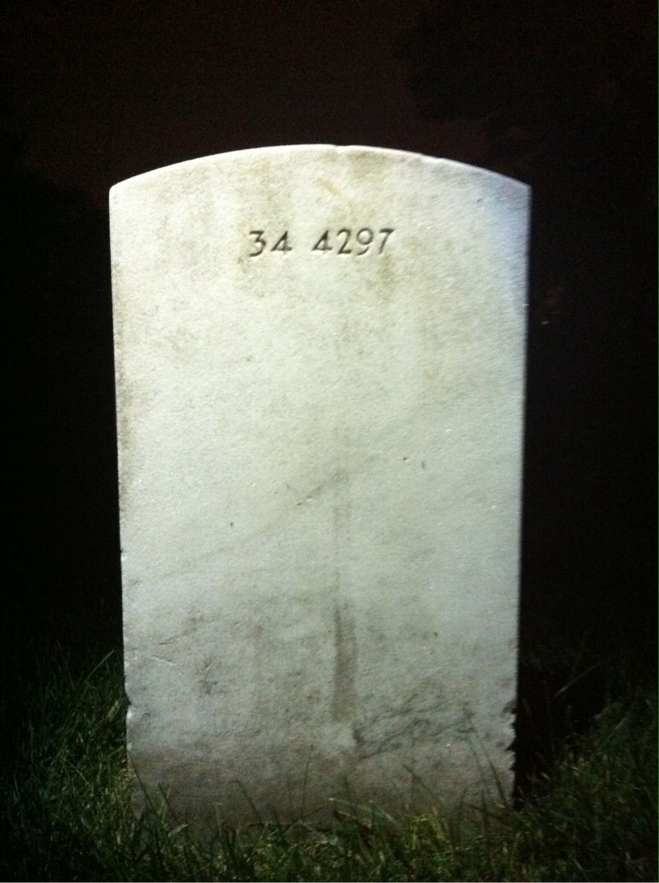 Back of headstone — Raymond Moran