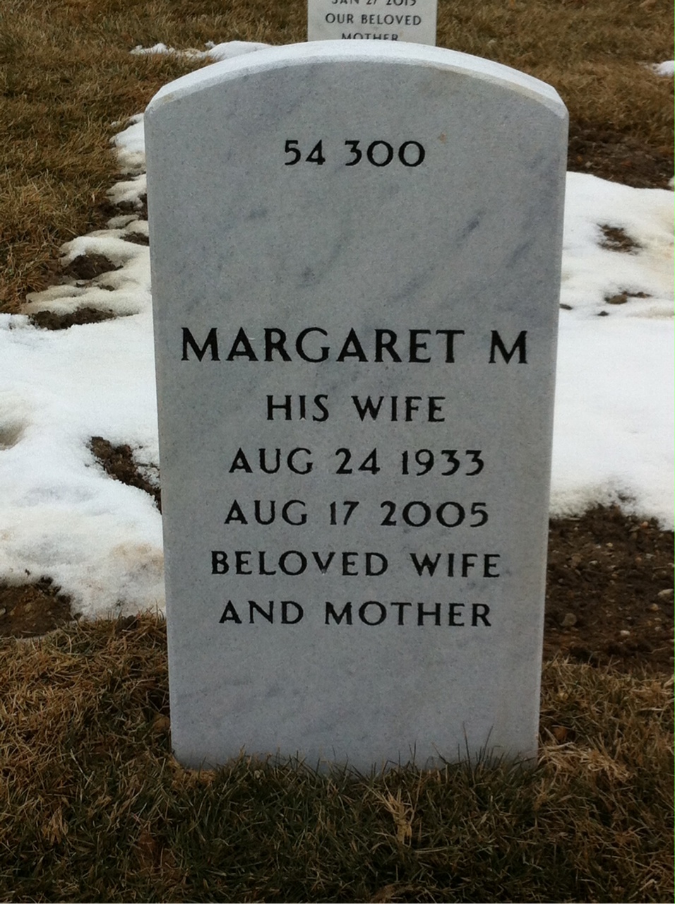 Back of headstone — James Knapp