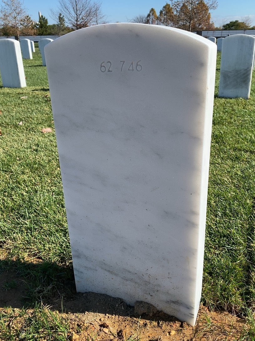 Back of headstone — William F Cashel