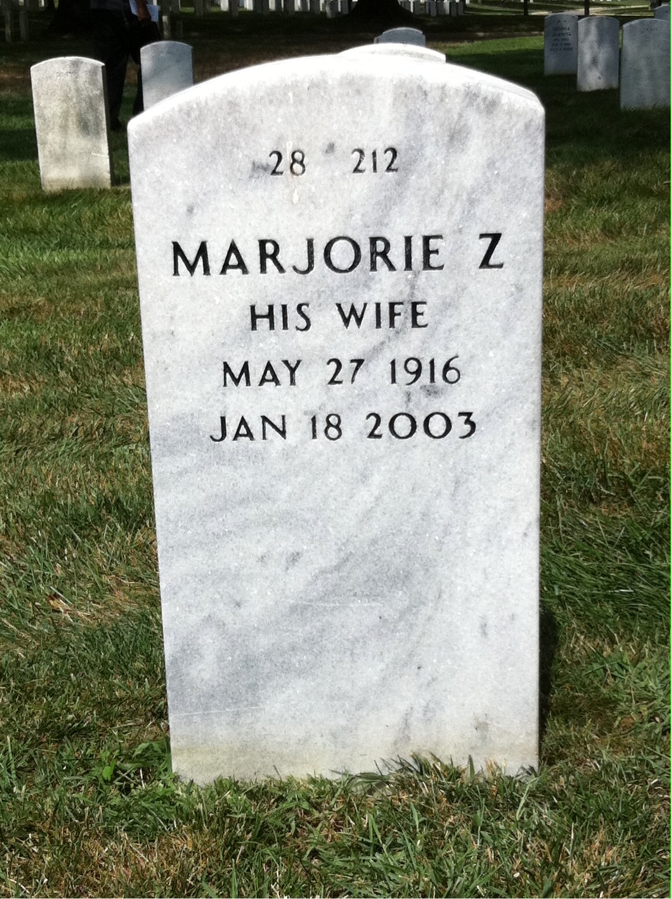 Back of headstone — E K Solenberger