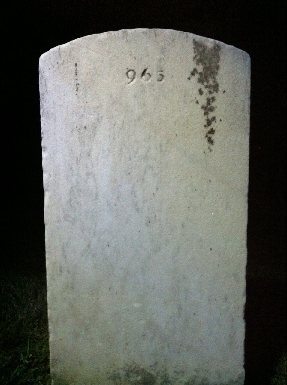 Back of headstone — Morall Baker