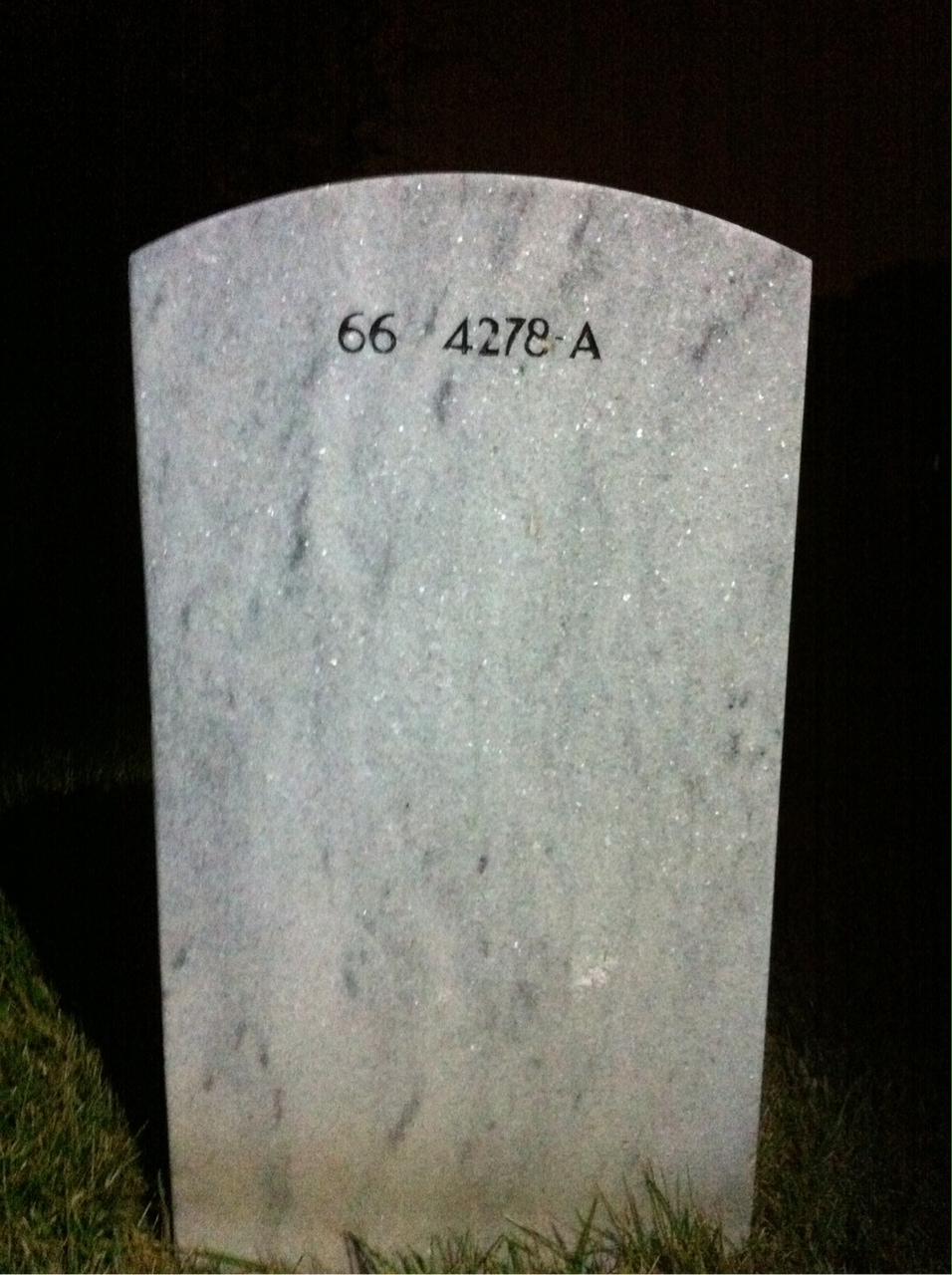 Back of headstone — Charles Caspino