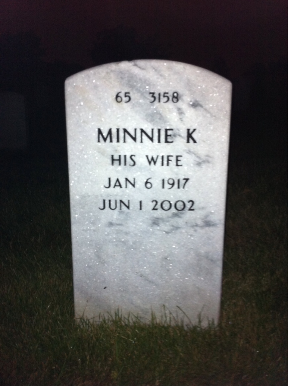 Back of headstone — Clyde Hughes