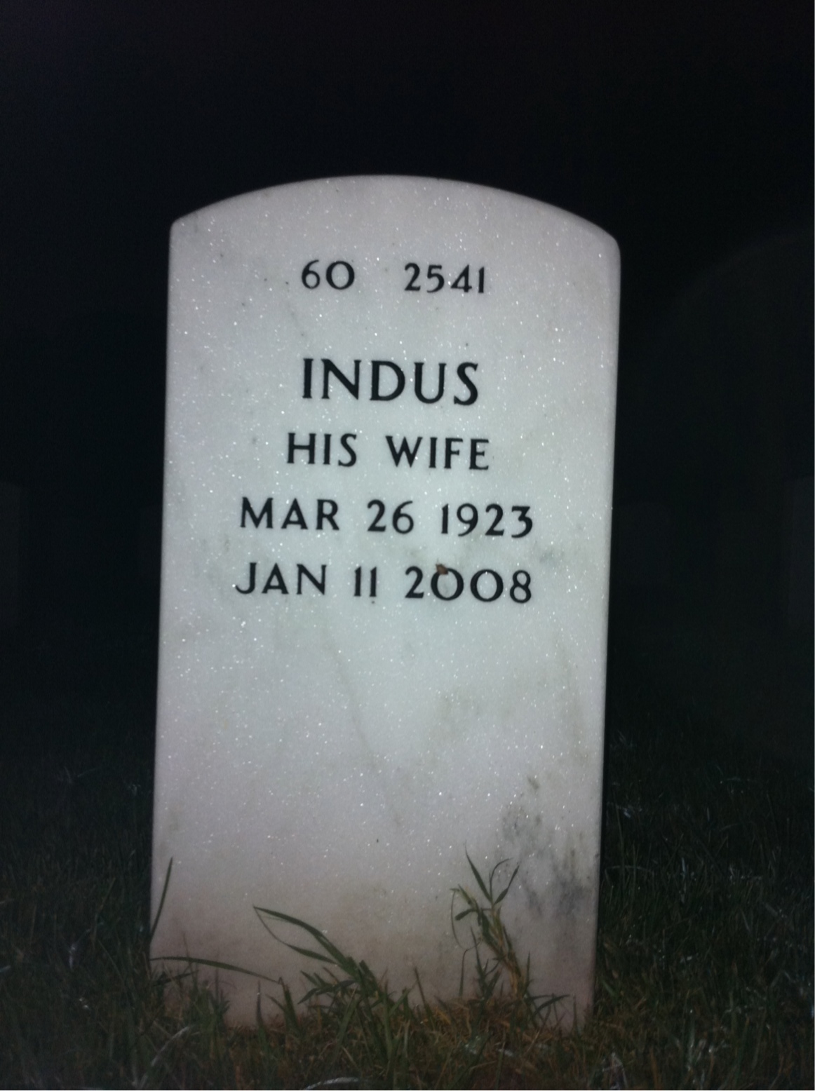 Back of headstone — Chester Lachick