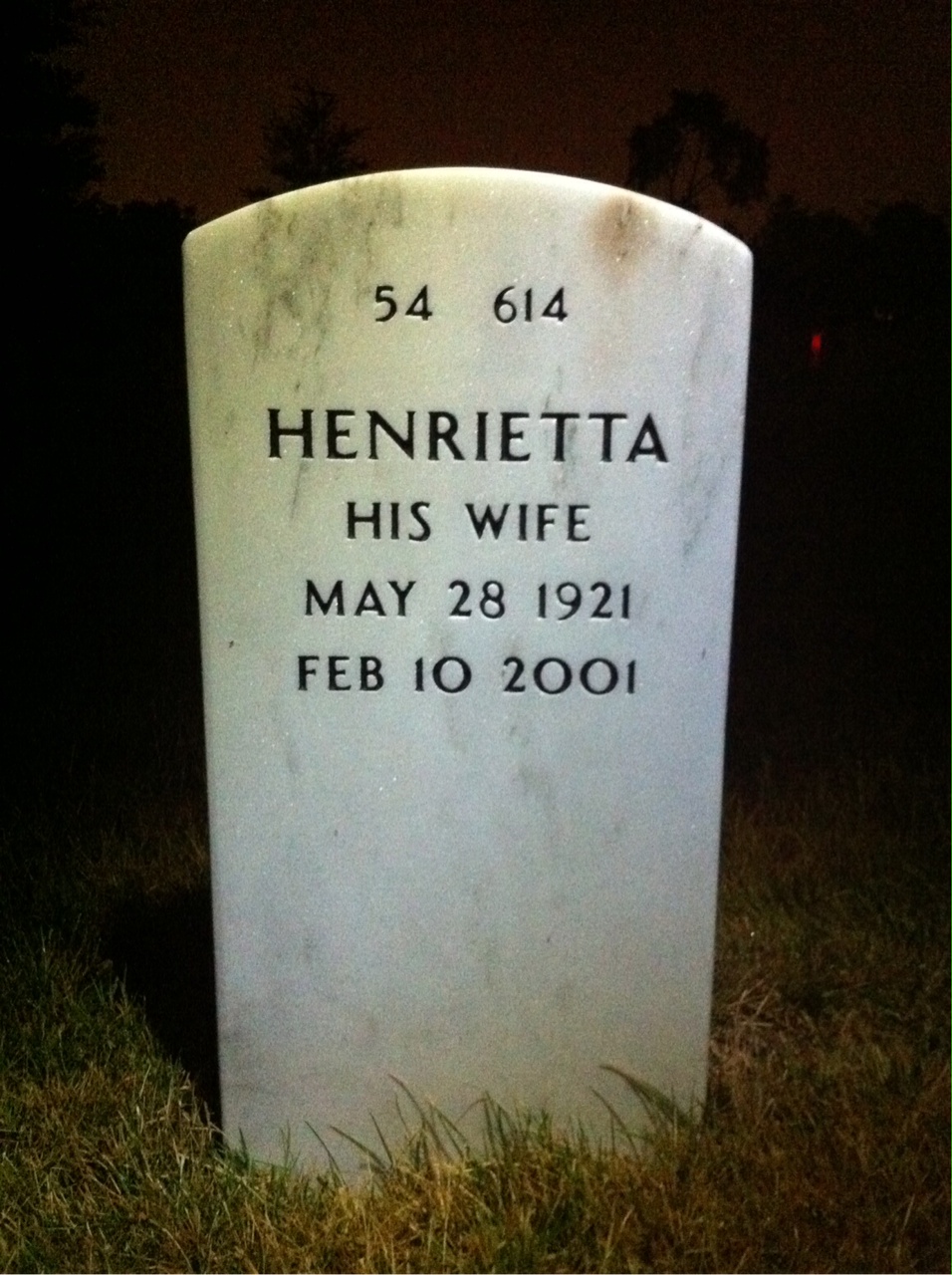 Back of headstone — Zigmunt Biernacki