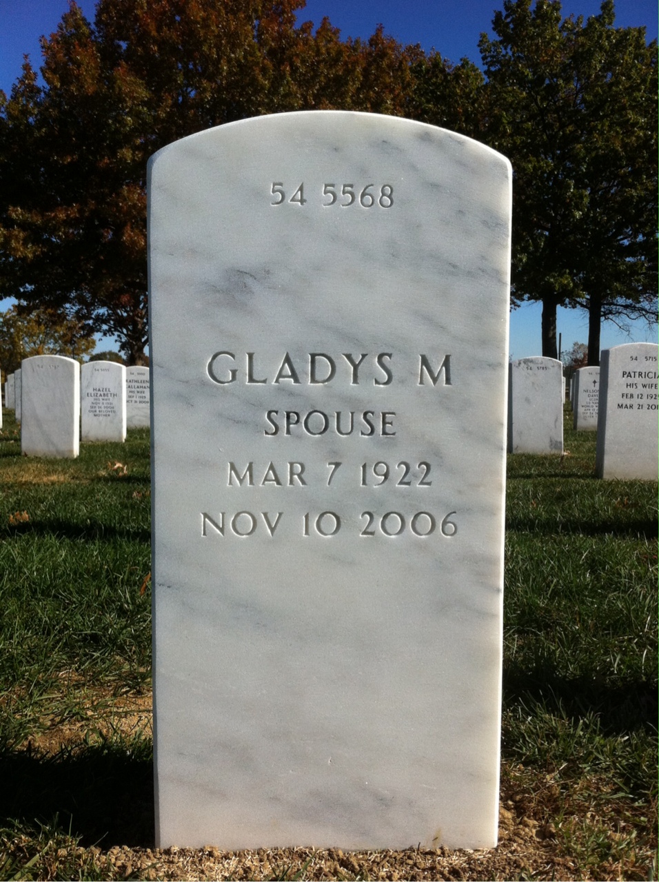 Back of headstone — Bernard Muldoon