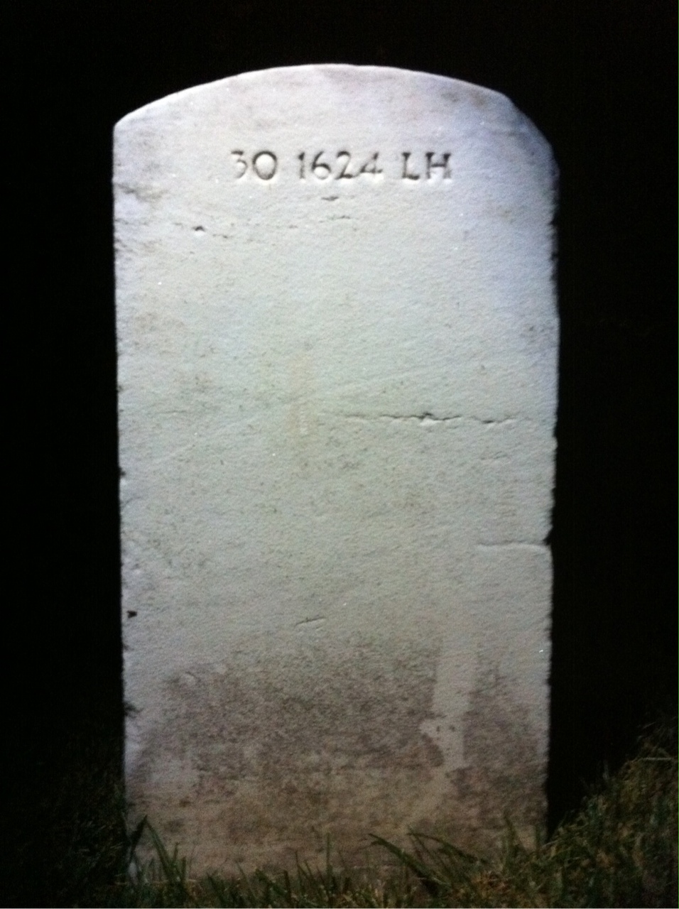 Back of headstone — Edith Mock
