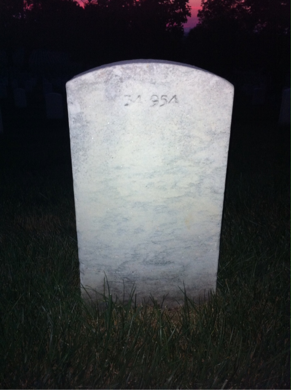Back of headstone — Thaddeous Mudd