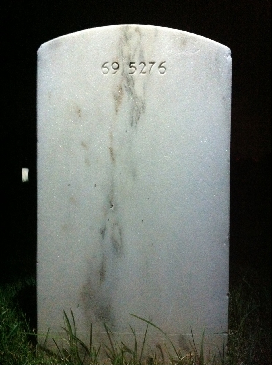 Back of headstone — Frank Almond