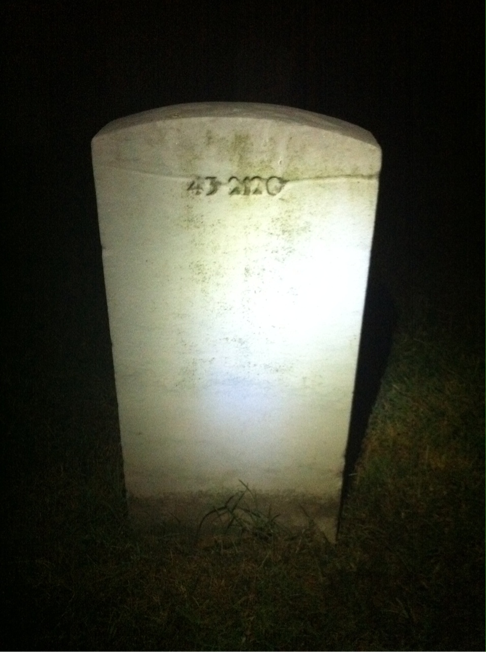 Back of headstone — William Louisr Waller