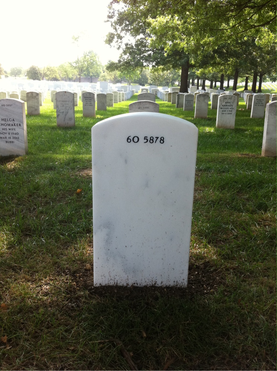 Back of headstone — Richard J Hocenic