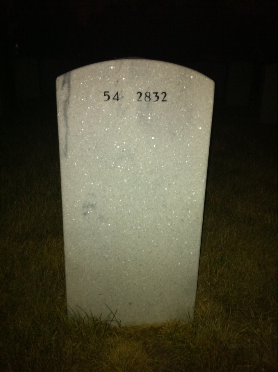 Back of headstone — Dwight Worden