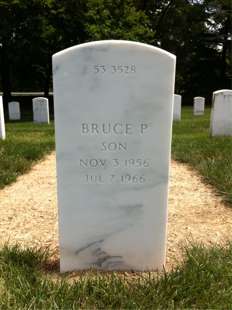 Back of headstone — Thomas Angelo