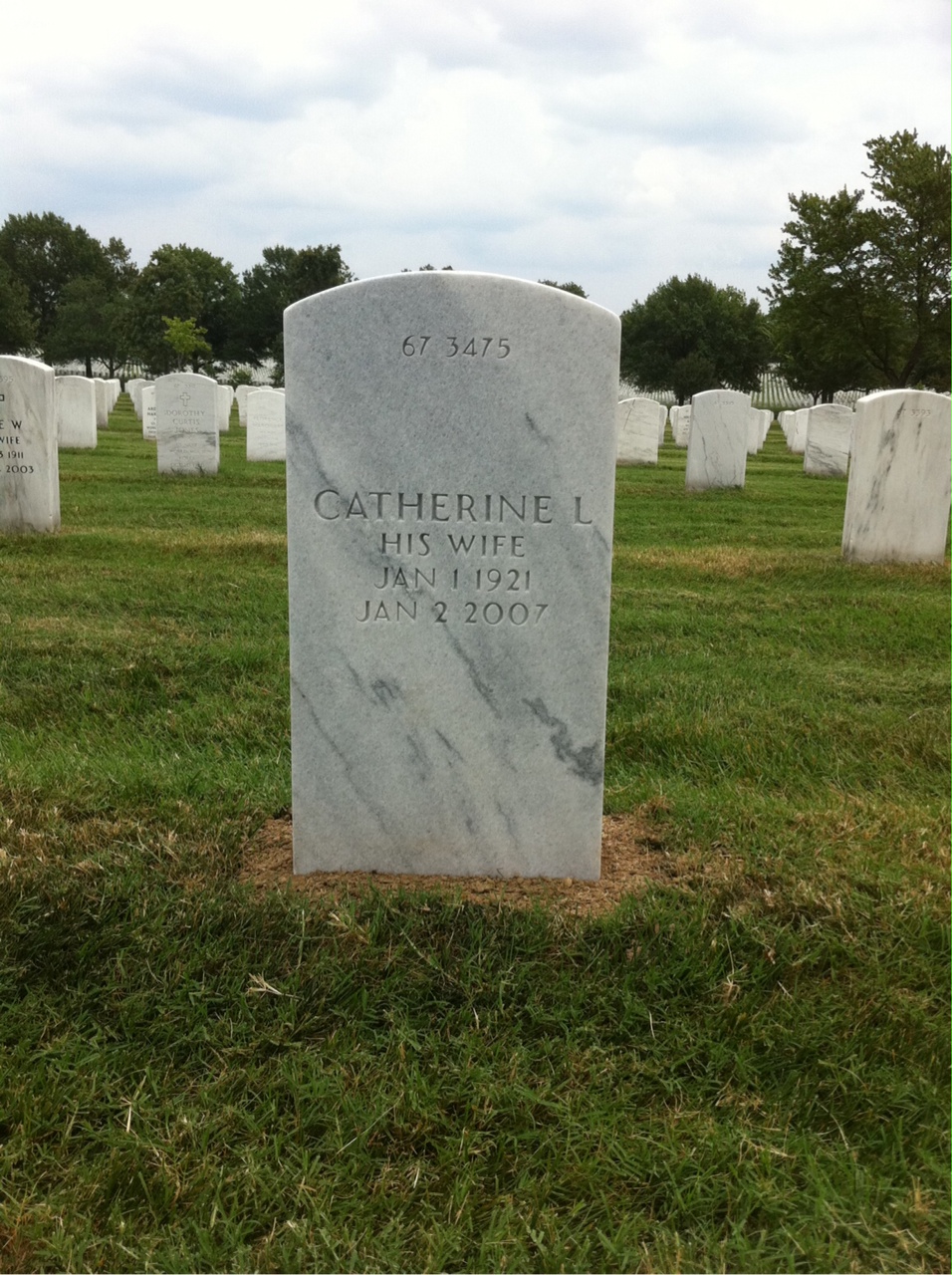 Back of headstone — William Harris
