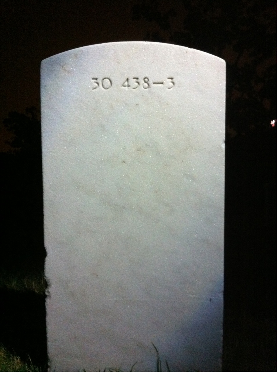 Back of headstone — Agatha Baggett