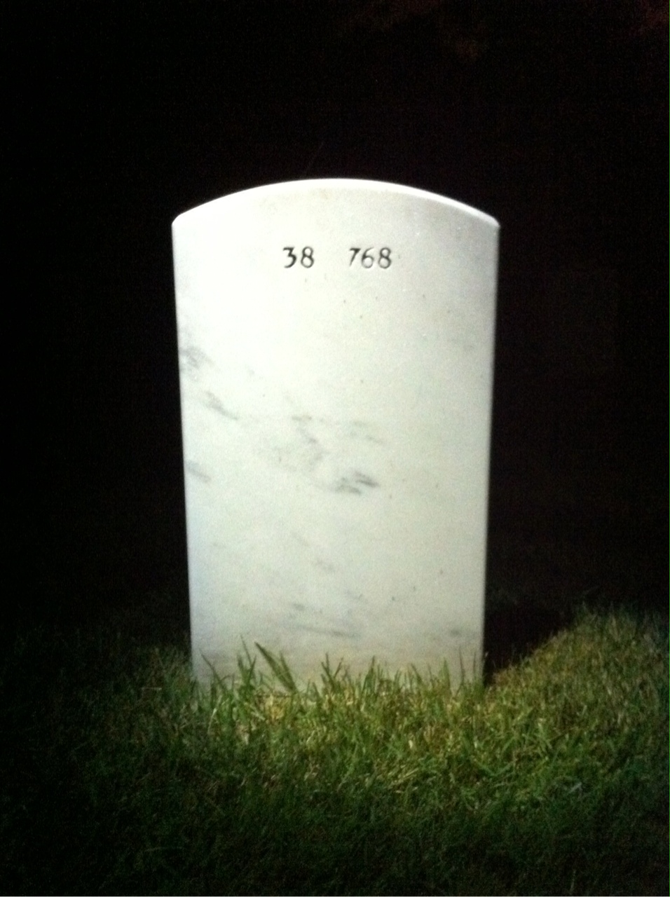 Back of headstone — Terry Dunlap