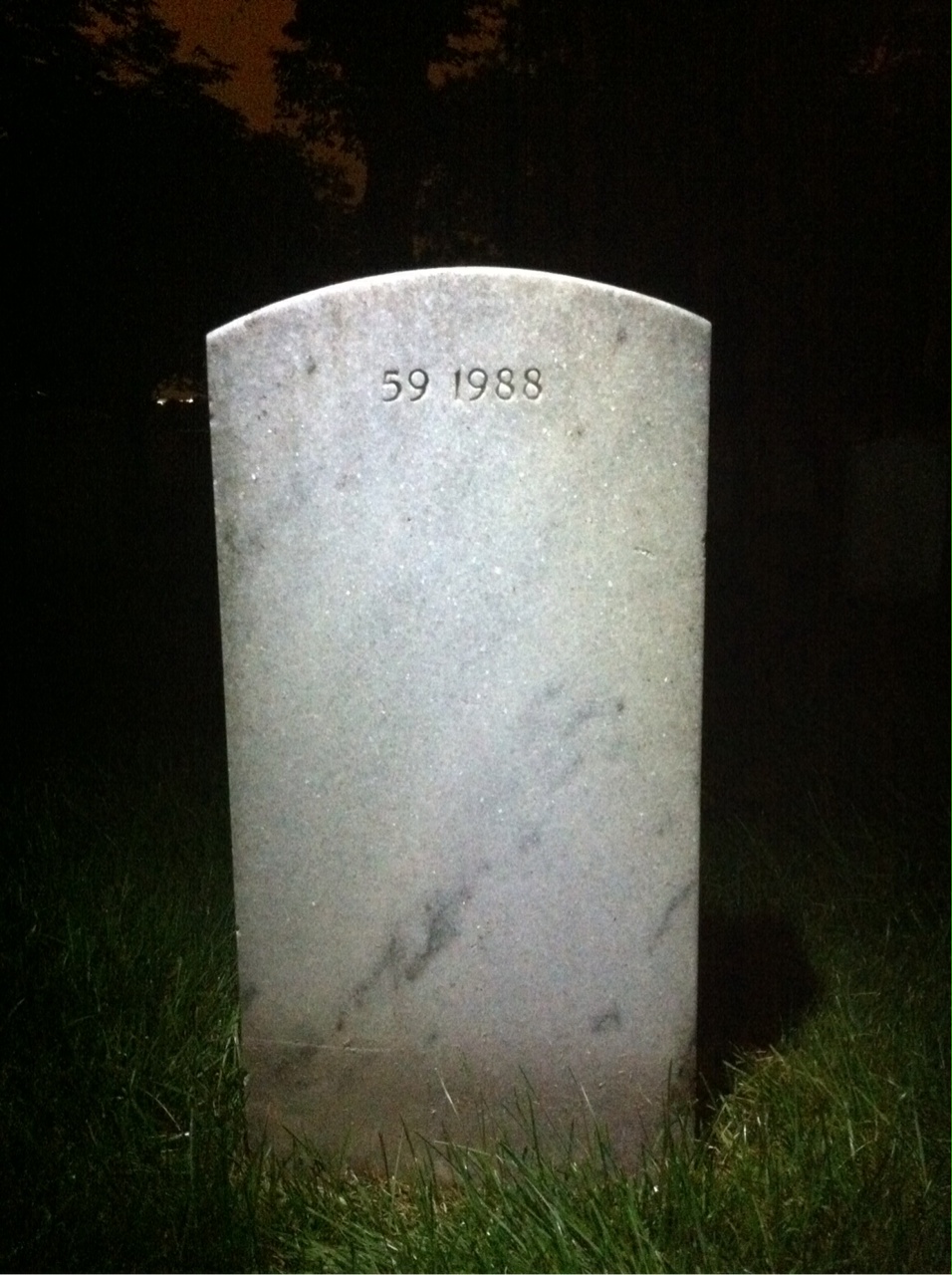 Back of headstone — Wayne Chao Foo