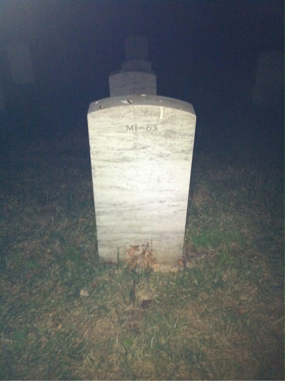 Back of headstone — Thomas Patterson Hanson
