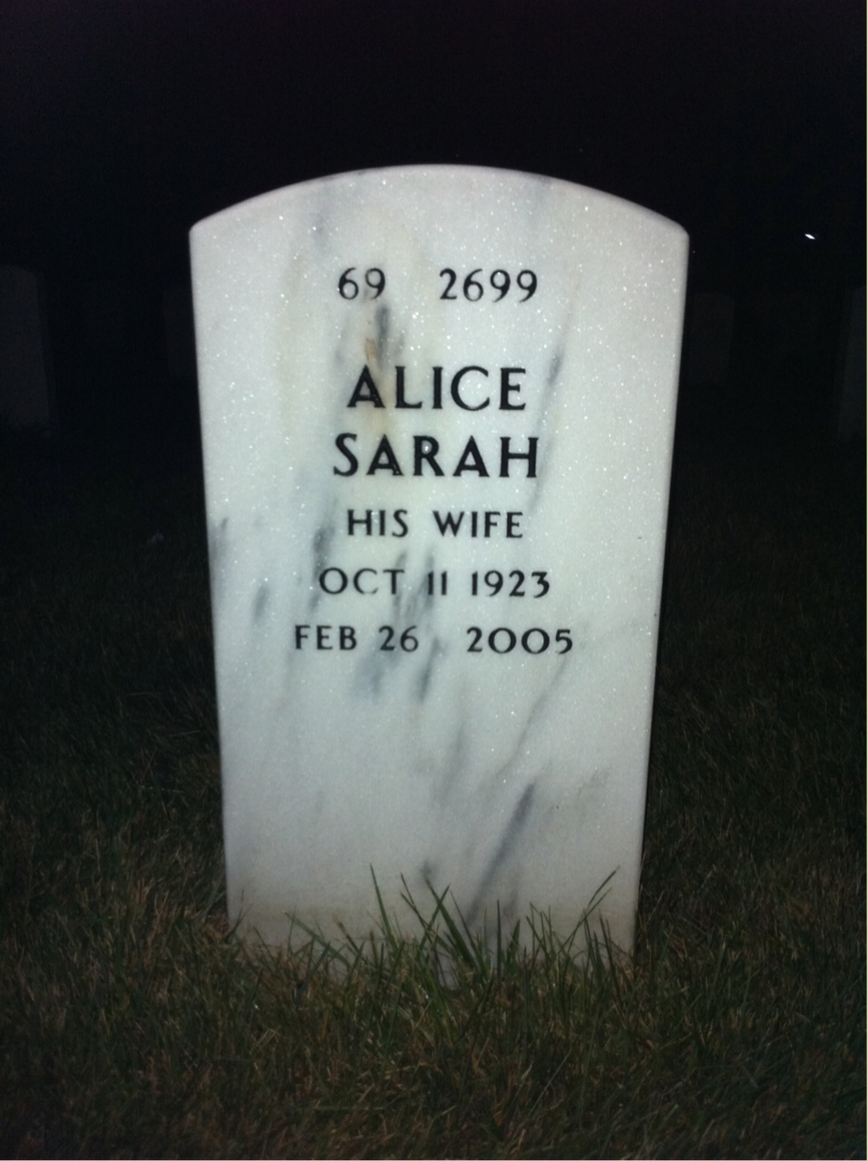 Back of headstone — Thomas Matthews