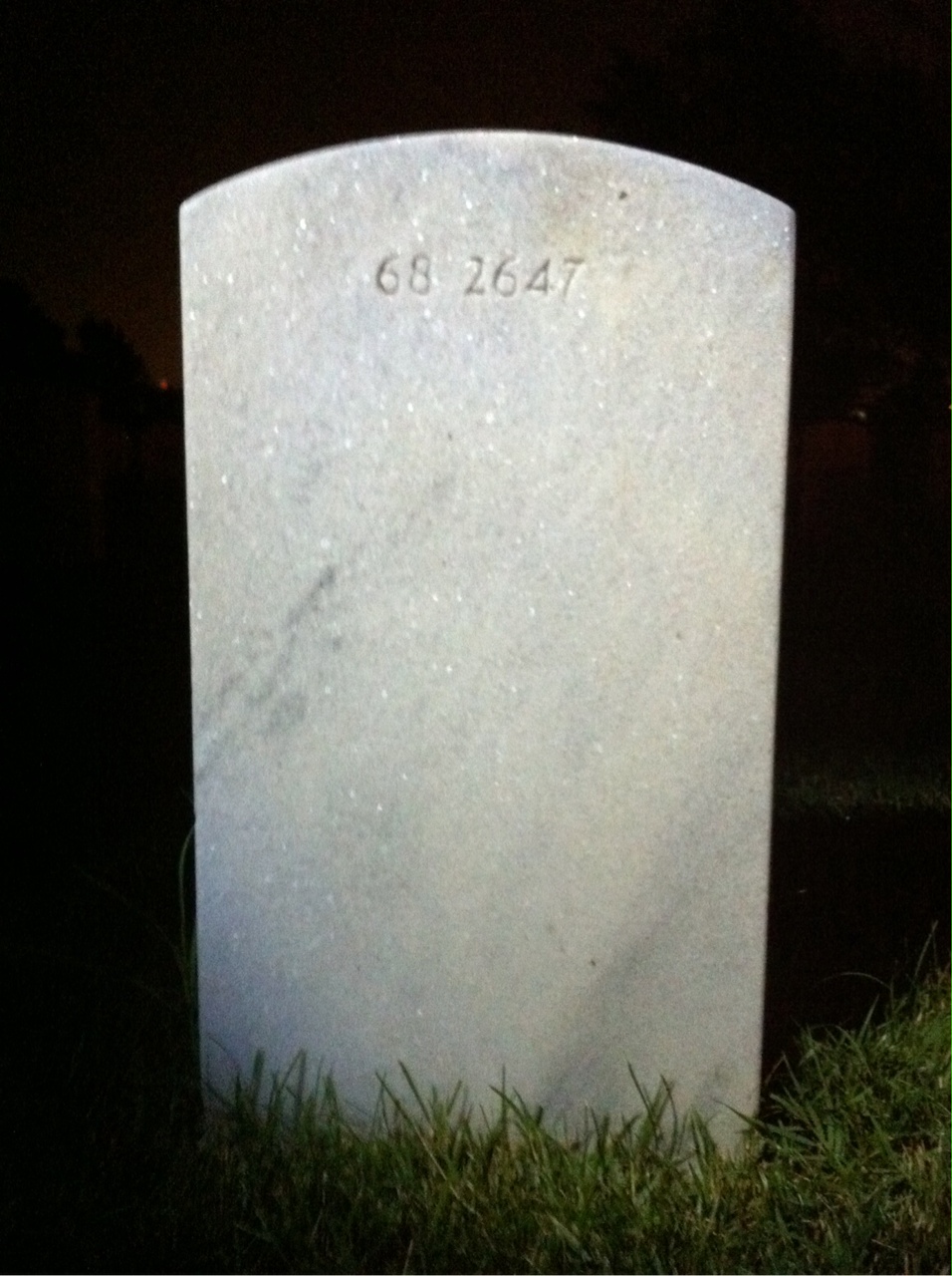 Back of headstone — Thomas Baisley