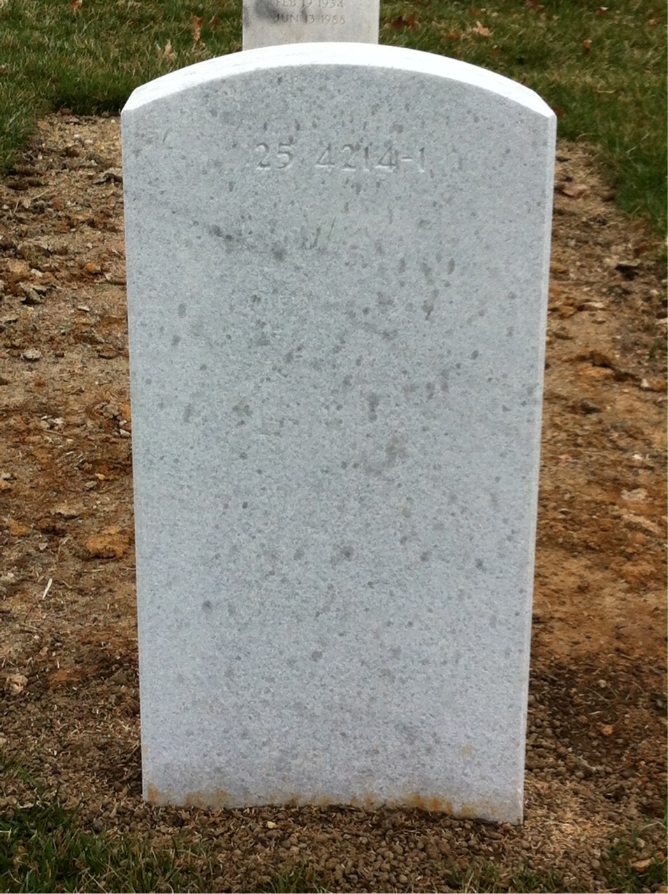 Back of headstone — Kendra Balcom