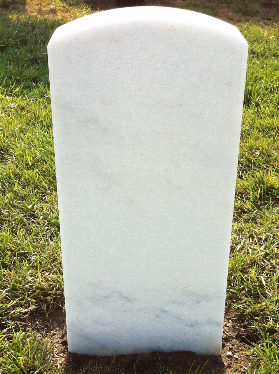 Back of headstone — William H Jayne