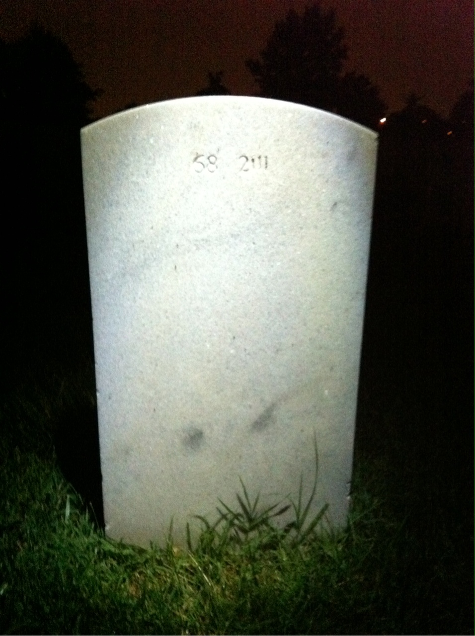 Back of headstone — Carl Milzer