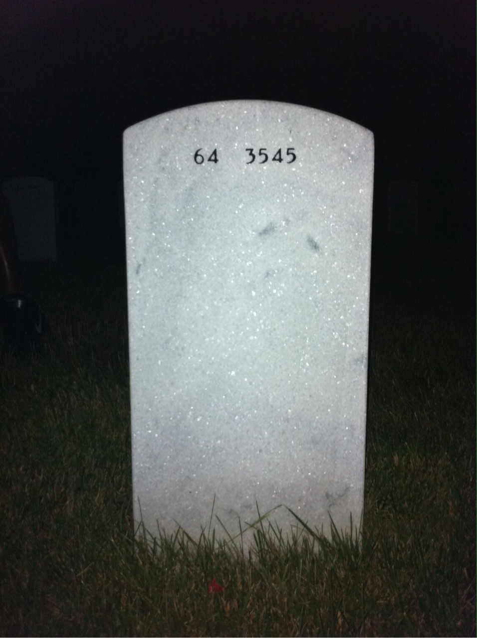 Back of headstone — Richard Miles
