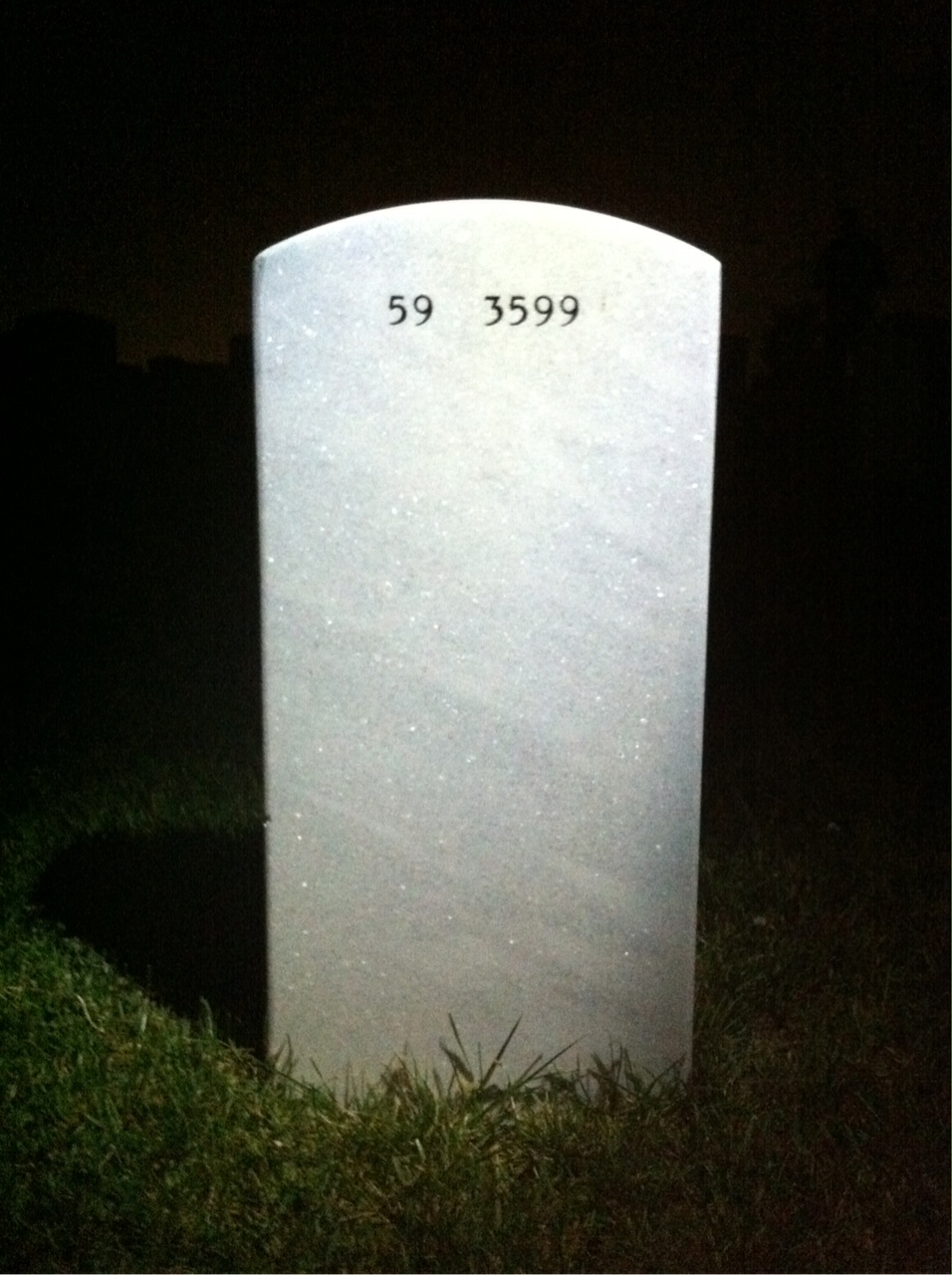 Back of headstone — Patrick Bell