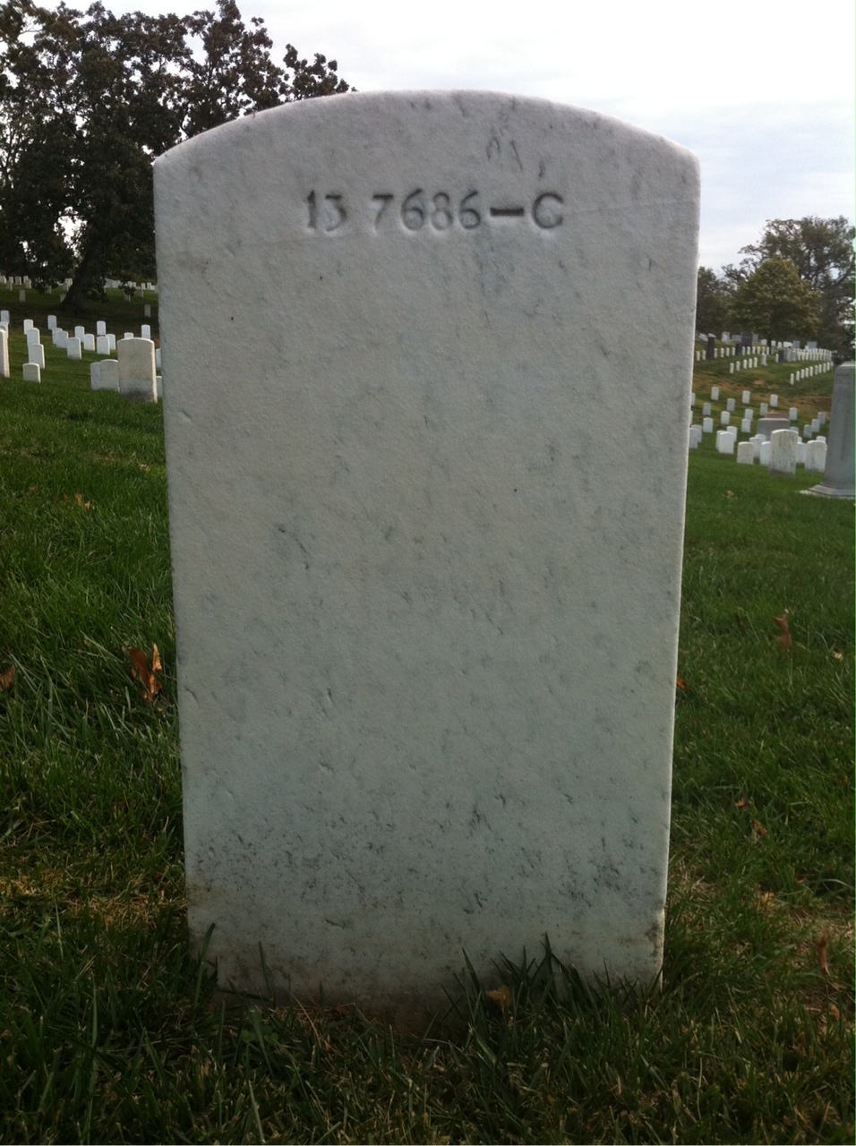 Back of headstone — Thomas Murphy