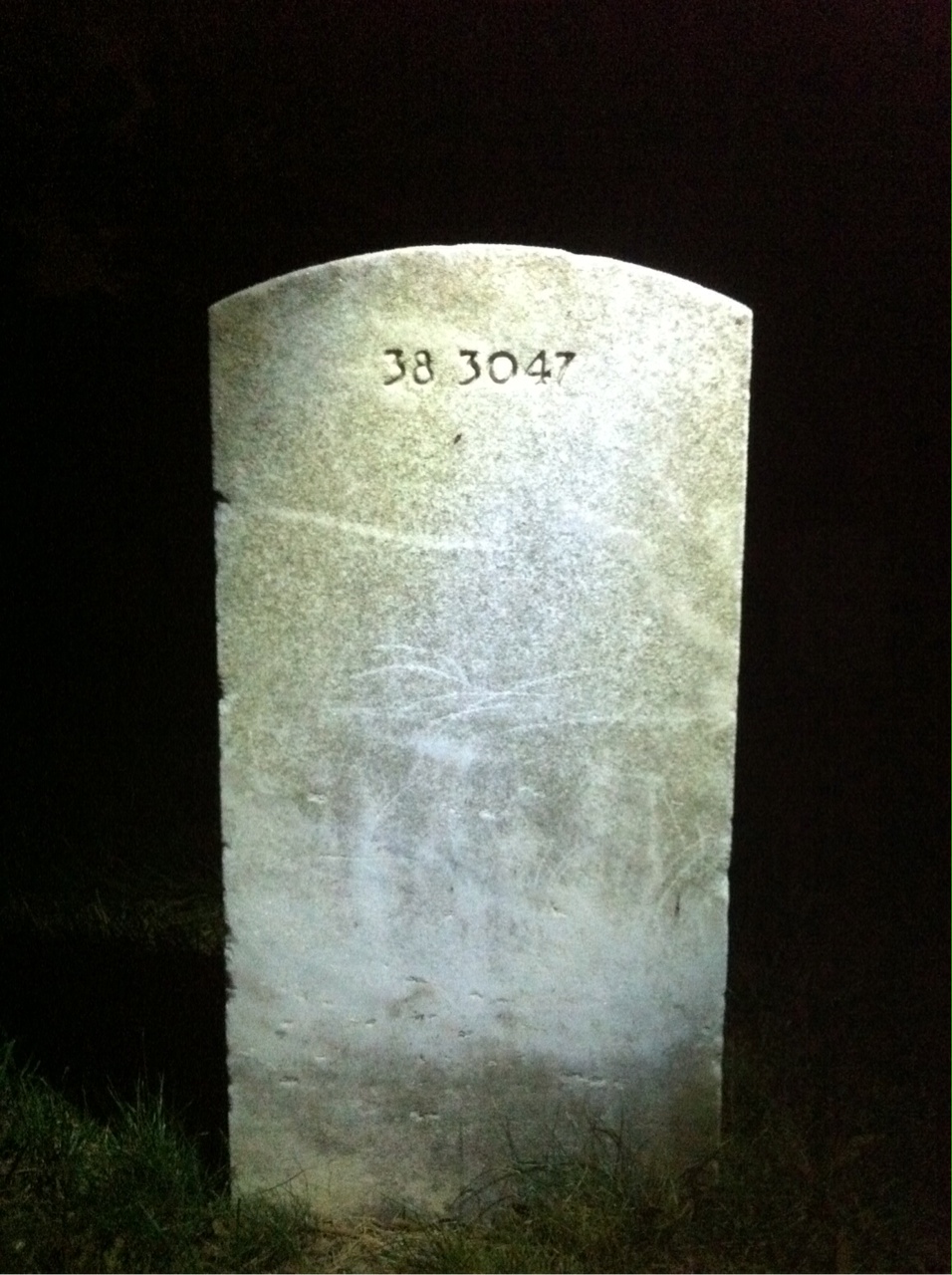 Back of headstone — Samuel Boswell