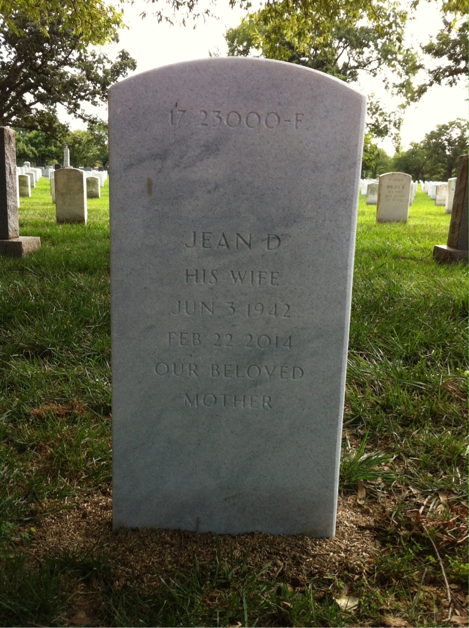 Back of headstone — John Jessup