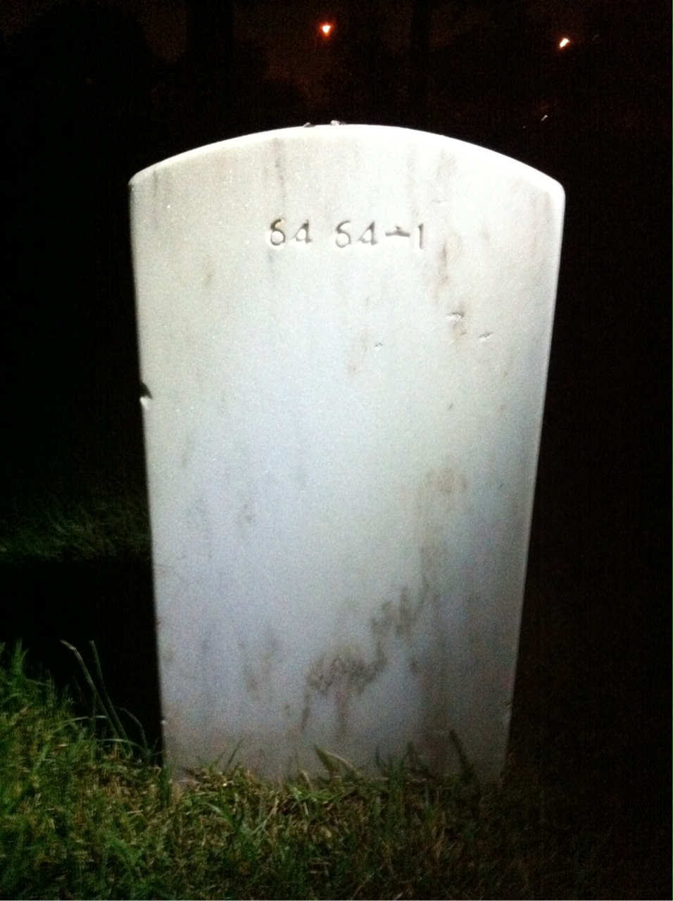 Back of headstone — William Melvin Rice