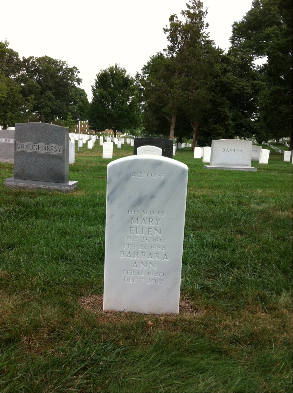 Back of headstone — Robert Javins
