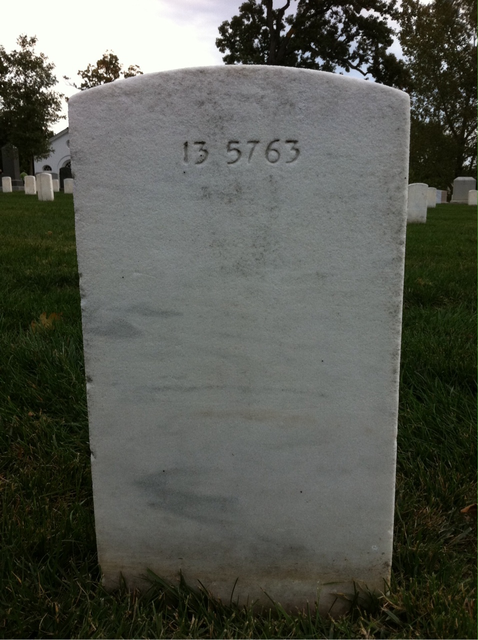 Back of headstone — Orin Mongar