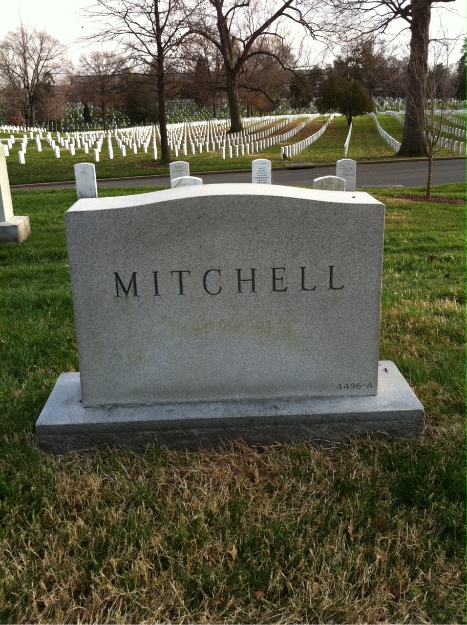 Back of headstone — Ada Mitchell