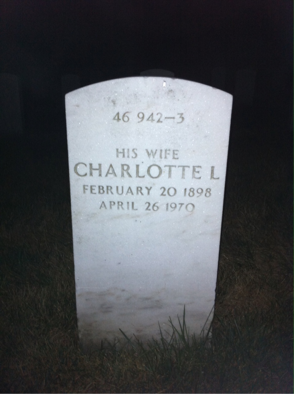 Back of headstone — Willis Pierre Duruz